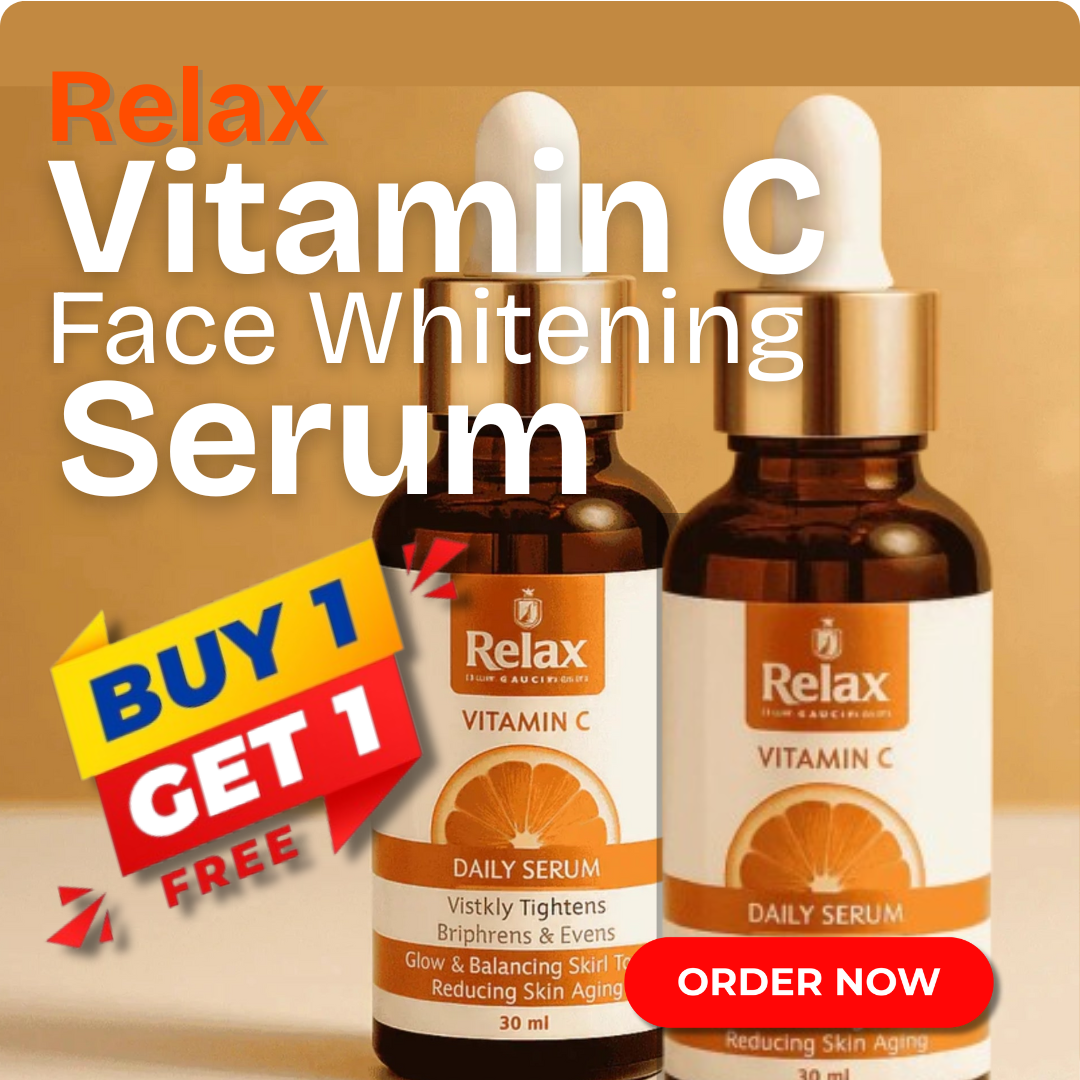Relax Vitamin C Face Serum – Brighten, Tighten & Glow Naturally! Buy 1 and Get 1 Free