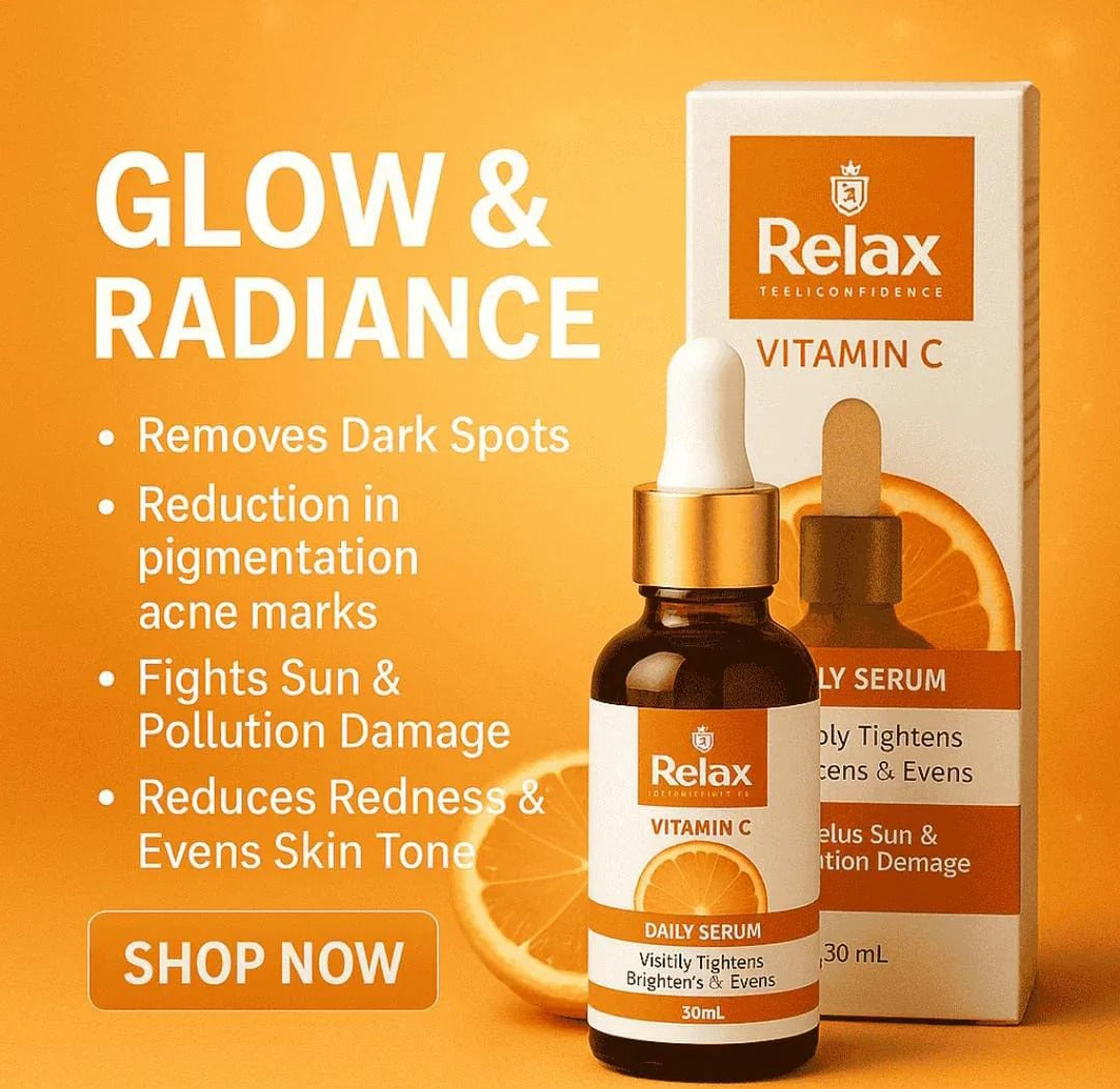 Relax Vitamin C Face Serum – Brighten, Tighten & Glow Naturally! Buy 1 and Get 1 Free